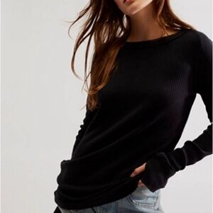 Free People Care FP Honey B Crew Neck. XS. Black